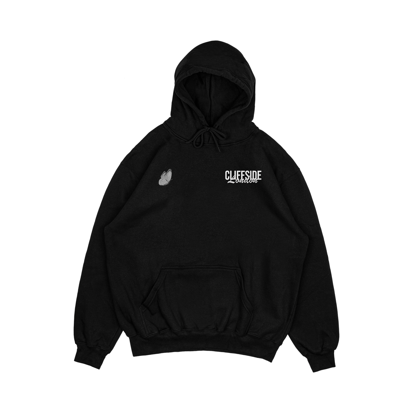 The Grayscale CliffSide “🦋 Butterfly” Premium Black Hoodie