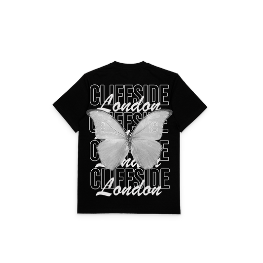The Grayscale CliffSide “🦋 Butterfly” Premium Black Tee